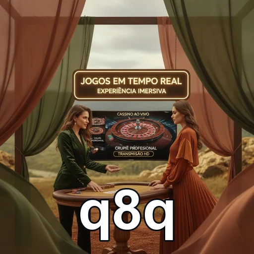 Jogadoras em um cassino ao vivo da q8q com crupiê profissional.