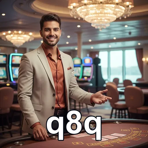 Dealer apresentando jogos de mesa no site q8q.