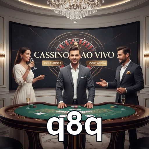 Jogadores aproveitando cassino ao vivo na plataforma q8q.