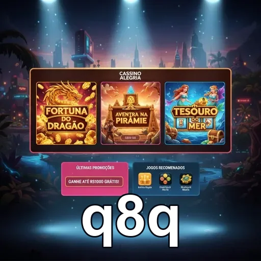 Jogos VIP na plataforma q8q com Fortuna do Dragão e Tesouro do Mar.