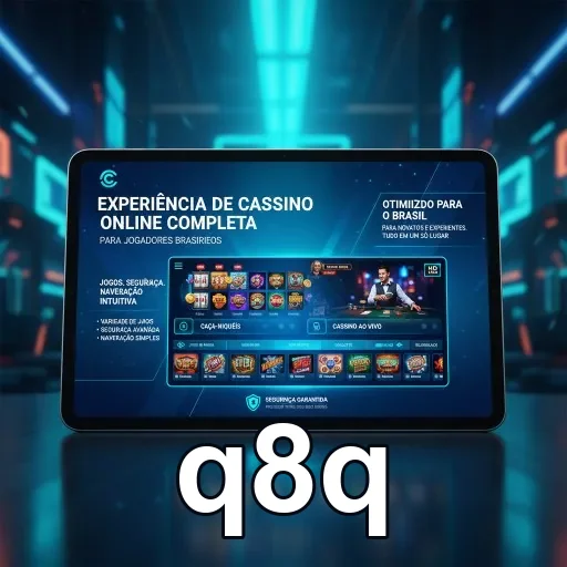 Tela do site q8q com jogos de cassino e ofertas claras.