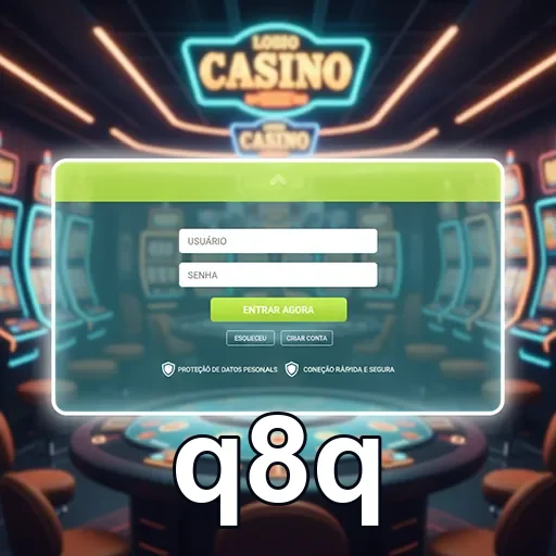 Tela de login da plataforma q8q com campos de usuário e senha.
