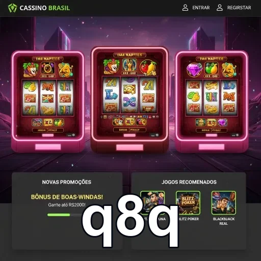 Interface do q8q com máquinas de slot games VIP.