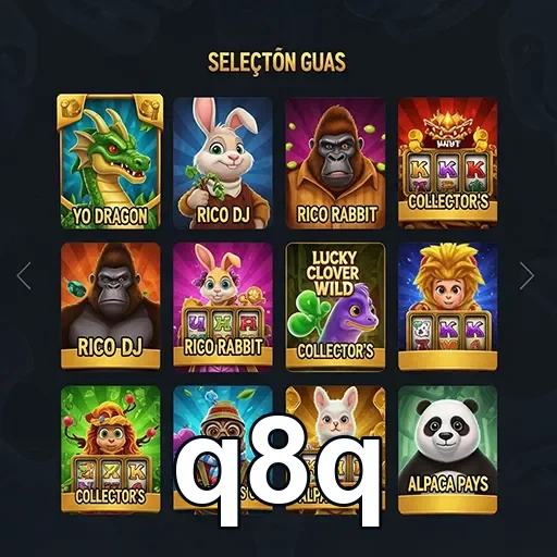 Tela do aplicativo q8q com slots populares em destaque.